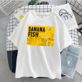 Funny Japan Anime Banana Fish T Shirt Men Manga Unisex Streetwear T-shirt Casual Short Sleeve Tshirt Homme Hip Hop Top Tees Male