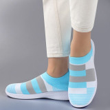 Vulcanized Shoes Sneakers Women Trainers Knitted Sneakers Ladies Slip-on Sock Shoes Sparkly Crystal Zapatillas Mujer Casual