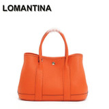 LOMANTINA 100% Genuine Cowhide  Leather Luxury Handbag High Quality Designer Garden Party Tote Bag Women Famous Brand Tote