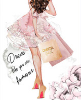 Abstract Pink Woman Perfume Lips, Leaves And Trunks, Nordic Canvas Posters, Decorative Paintings, Modern Life Murals