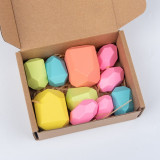 16 Piece Nordic Style Stacking Wooden Stones Set Balancing Blocks Block Natural Wood Toy Open-ended Educational Montessori Toy