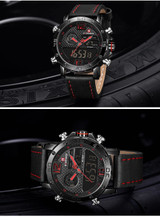 Mens Watches To Luxury Brand Men Leather Sports Watches NAVIFORCE Men's Quartz LED Digital Clock Waterproof Military Wrist Watch