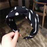 Haimeikang Solid Color Cloth Cross Hairband Headband Turban for Women Lady Wide Plastic Hair Hoop Bezel Hair Bands Accessories