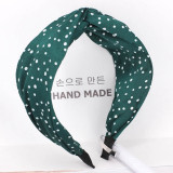 Haimeikang Solid Color Cloth Cross Hairband Headband Turban for Women Lady Wide Plastic Hair Hoop Bezel Hair Bands Accessories