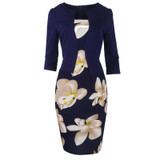 Fantaist Women Fall One Piece Patchwork Floral Print Elegant Business Party Formal Office Plus Size Bodycon Pencil Work Dresses Fantaist Women Fall One Piece Patchwork Floral Print Elegant Business Party Formal Office Plus Size Bodycon Pencil Work Dresses