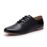 STQ 2019 Autumn women oxford shoes ballerina flats shoes women genuine leather shoes moccasins lace up loafers white shoes 051 STQ 2019 Autumn women oxford shoes ballerina flats shoes women genuine leather shoes moccasins lace up loafers white shoes 051