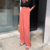 BGTEEVER Casual Loose Straight Women Suit Pants High Waist Full-length Pants Elegant Female Trousers pantalon femme 2019