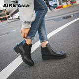 New Hot Style Fashion Women Boots Round Head Thick Bottom Pu Leather Waterproof Woman Martin Boots Ankle Spring/autumn #F599 New Hot Style Fashion Women Boots Round Head Thick Bottom Pu Leather Waterproof Woman Martin Boots Ankle Spring/autumn #F599