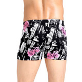 new arrival ISHOWTIENDA Men's Shorts Swim Trunks Quick Dry Beach Surfing Print Running Swimming Watershort