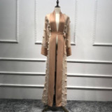 Abayas For Women 2019 Kaftan Abaya Dubai Islam Floral Cardigan Muslim Dress Caftan Marocain Hijab Dress Turkish Islamic Clothing