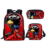 Jackherelook Girls School Bags Cartoon Ladybug Girl Print Primary Children Backpack School Women Rucksack Plecak Mochila Escolar