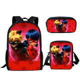 Jackherelook Girls School Bags Cartoon Ladybug Girl Print Primary Children Backpack School Women Rucksack Plecak Mochila Escolar