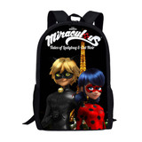 Jackherelook Girls School Bags Cartoon Ladybug Girl Print Primary Children Backpack School Women Rucksack Plecak Mochila Escolar
