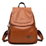 Women Backpack Large Capacity Female Leather Shoulder Bag Travel Casual Daypack School Bookbag for Ladies and Girls