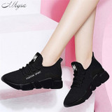Mhysa 2019 Spring New Women casual shoes fashion breathable lightweight Walking mesh lace up flat shoes sneakers women T71