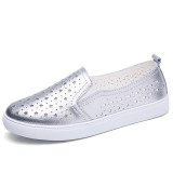 STQ 2019 Summer women flats sneakers ballet flats oxfords shoes women slip on loafers white cutout comfort flat boat shoes 6689