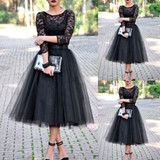 2019 Women Sexy Formal  Long Lace Evening Party Club Wear Dress Casual Dress Ball Grown Dress