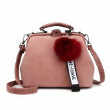 Shell Bag Women Leather Handbags Fashion Hairball Women Messenger Bags Bolsa Feminina Shoulder Bags Ladies Tote Bag Sac A Main