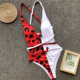 Splice buckle bikini mujer monokini Sexy female swimsuit one piece High cut bathing suit women bathers Push up swimwear 2019 new