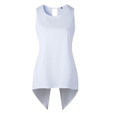 Fashion Woman Blouses 2019 Cross Irregular Women's Blouse Shirt Womens Tops and Blouses Female Backless Sleeveless Feminine Top