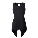 Fashion Woman Blouses 2019 Cross Irregular Women's Blouse Shirt Womens Tops and Blouses Female Backless Sleeveless Feminine Top