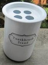 Enamelware toothbrush holder