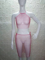 Sexy Summer Bling diamond dress Women beach perspective Two piece Mesh Hollow Sparkling luxury Beach Nightclub Queen party Dress