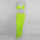 Yissang Women Split Backless Crop Top And Long Skirt Sexy 2 Piece Set Solid Outfits Fashion 2019 Elegant Bodycon Two Piece Set