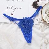 topWomen String Briefs Underwear Sexy Lace Erotic Panties Ladies G-string Thong Soft Lingerie Low Waist Hollow Out Transparent