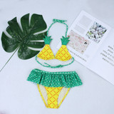 2019 New Baby Girl's Swimsuit Kid Bikini Swimwear Children Flounce Pineapple Top Halter Strap Swimsuit for Girl Beachwear 2019 New Baby Girl's Swimsuit Kid Bikini Swimwear Children Flounce Pineapple Top Halter Strap Swimsuit for Girl Beachwear