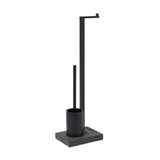 Toilet Butler With Short Brush Holder - Black