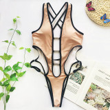 High Waist Bikini One Piece Swimsuit Bathing Suit Swimwear Swimming Suit for Women Sexy Swimsuits Thong Cut Out Monokini