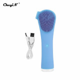 Mini Electric Facial Cleansing Brush Waterproof Silicone Sonic Face Brush Handheld Cleaning Device Rechargeable Pore Cleaner 35