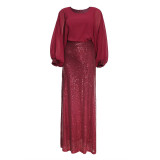 Sequin Abaya Dubai Turkish Muslim Dress Abayas Women Evening Party Dresses Kaftan Turkey Islamic Clothing Caftan Marocain