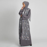 Ramadan Eid Mubarak Embroidery Abaya Kimono Cardigan Turkey Hijab Muslim Dress Islamic Clothing For Women Dubai Kaftan Jalabia