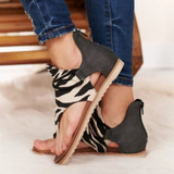 women summer sandals flats shoes woman bohemia sandalias sapato feminino D013 zapatos de mujer casual leopard snake zebra shoe
