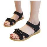 Sandals Outdoor Cool Women's Summer Sandals Single Buckle Wedge Heel Flower Sandals Fish Head Sandals ladies banquet sandals