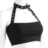Sexy Summer Sleeveless Casual Women Girl Summer Vest Crop Top T-Shirt Halter Casual Ladies Slim Black Tanks Hot T-Shirt Tops