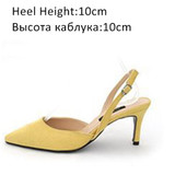 Women Sandals High Heels Summer Brand Woman Pumps Thin Heels Party Shoes Pointed Toe Slip On Office Ladie Dress Shoe Plus SizeDE