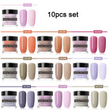 14/8/6/4pcs Dipping Nail Powder Kits Nude  Dip Nail Glitter Powder Luminous Matte Gradient  Pigment Dust Sequins