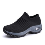 Women Sneakers Casual Shoes  2019 New Breathable Mesh Woman Shoes Convenient Slip-on Air Cushion Tenis Feminino
