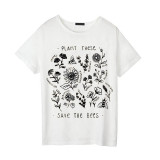 Graphic tees women Fashion t shirt Women Korean Style Women Clothes Causal Top Save The Bees Yellow T-shirt Tops Tee shirt femme Graphic tees women Fashion t shirt Women Korean Style Women Clothes Causal Top Save The Bees Yellow T-shirt Tops Tee shirt femme