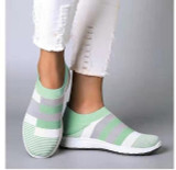 Summer Women Shoes Flying Woven Breathable Female Running Shoes Shoes Casual Sports Shoes Ladies Soft Bottom Mesh Mother Shoes