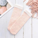 Winter Warm Socks Women Colored Cotton Plus Velvet Thickening Socks Breathable And Sweat-absorbing Fashion Mid Sock