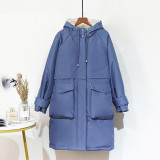 Fitaylor Large Real Fox Fur Collar Long Coat Winter Jacket Women 90% White Duck Down Thick Parkas Warm Sash Tie Up Snow Outwear