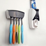 Fashion Automatic Toothpaste Dispenser +Toothbrush Holder Set