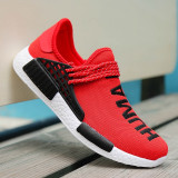 New women's and men's casual shoes couple sports shoes red large size running shoes fashion wear breathable mesh shoes