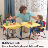 Table-Mate 4 Kids Folding Desk and Chair Set for Eating, Art & Activities for Toddlers and Children with Portable Carry Case (Red/Blue/Yellow)