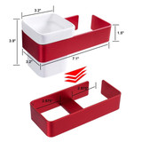TY Storage Hair Dryer Holder Wall Mount Blow dryer holder Aluminum Bathroom Organizer Ceramic Cup Modern No Drilling Self Adhesive Bathroom Bedroom Storage Red & White