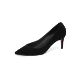 Krazing Pot elegant lady stiletto high heels pointed toe slip on genuine leather large size fashion show runway women pumps L02